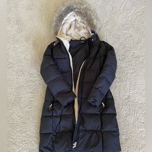 Women's Ralph Lauren Faux-Fur-Trim Hooded Down Puffer Coat